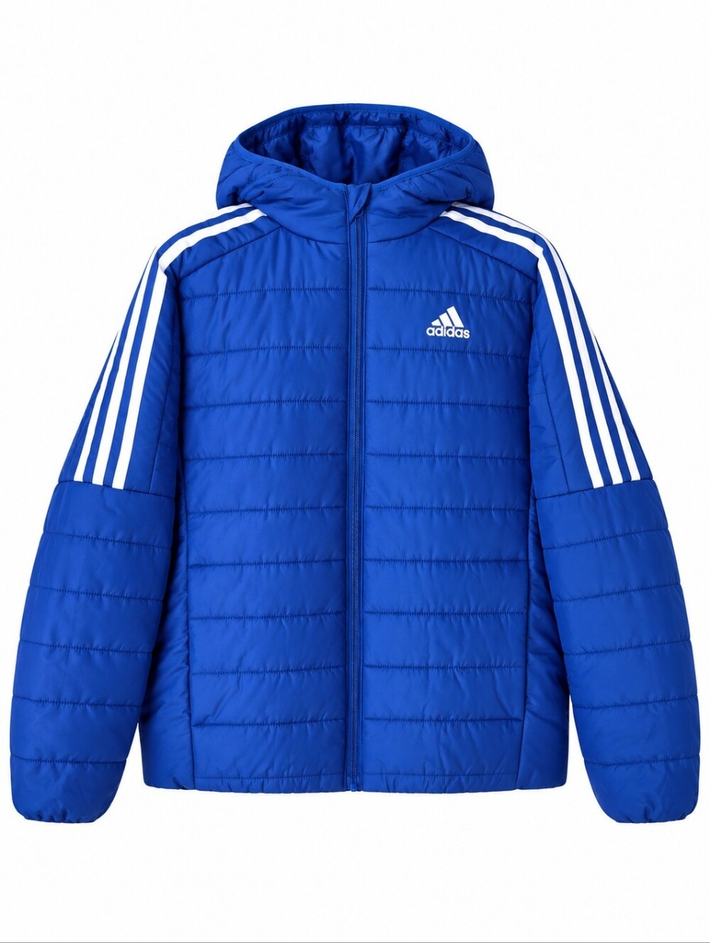 Adidas Kids Royal Blue Puffer Jacket Hooded Size M 10/12